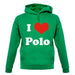 I Love Polo unisex hoodie