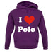 I Love Polo unisex hoodie