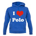 I Love Polo unisex hoodie