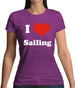 I Love Sailing Womens T-Shirt