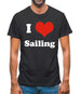 I Love Sailing Mens T-Shirt