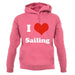 I Love Sailing unisex hoodie