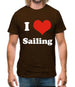 I Love Sailing Mens T-Shirt