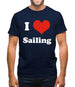 I Love Sailing Mens T-Shirt