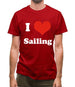 I Love Sailing Mens T-Shirt