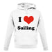 I Love Sailing unisex hoodie