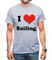 I Love Sailing Mens T-Shirt