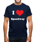 I Love Speedway Mens T-Shirt