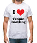 I Love Tenpin Bowling Mens T-Shirt