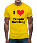 I Love Tenpin Bowling Mens T-Shirt