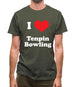 I Love Tenpin Bowling Mens T-Shirt