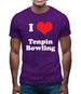 I Love Tenpin Bowling Mens T-Shirt