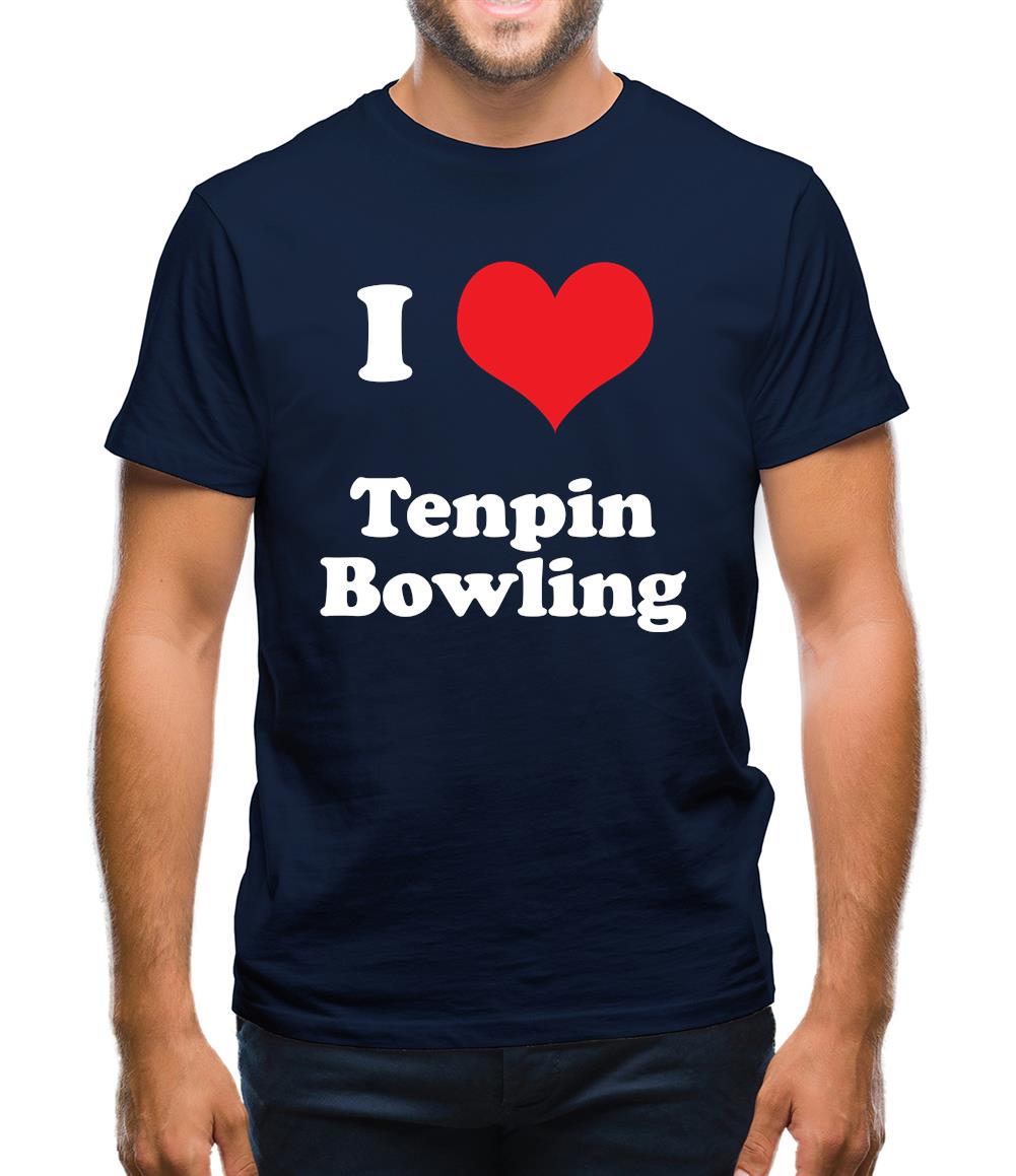 I Love Tenpin Bowling Mens T-Shirt