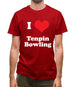 I Love Tenpin Bowling Mens T-Shirt