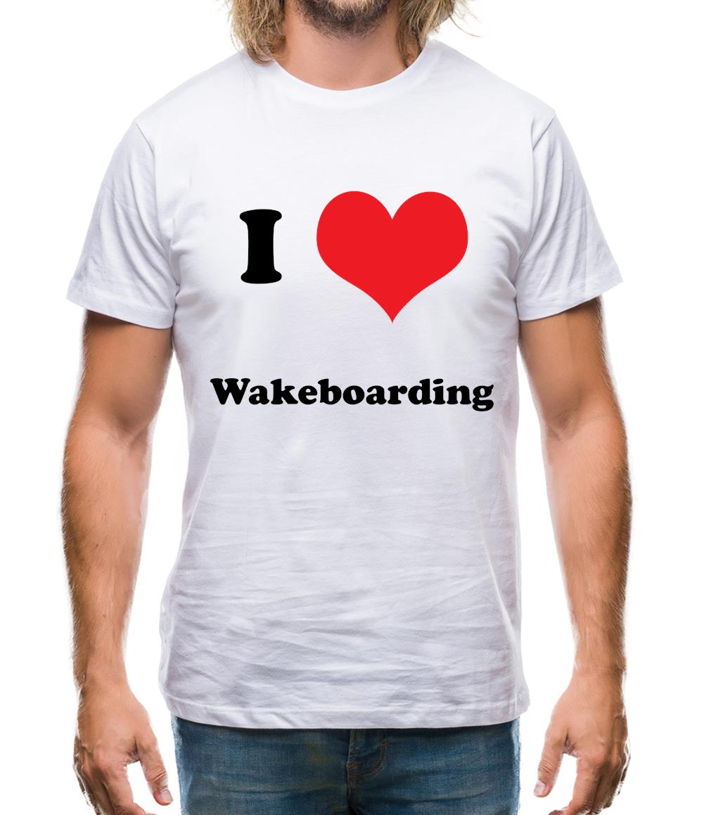 I Love Wakeboarding Mens T-Shirt