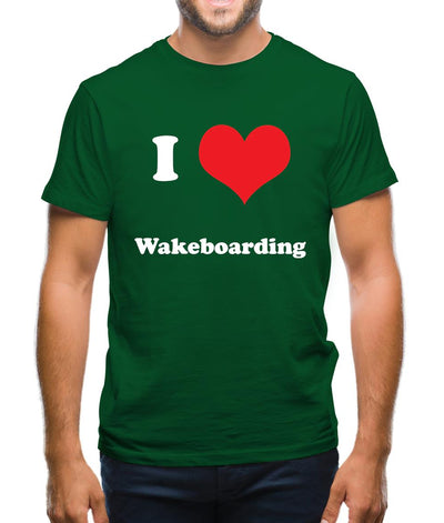 I Love Wakeboarding Mens T-Shirt