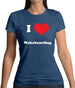 I Love Wakeboarding Womens T-Shirt