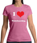 I Love Wakeboarding Womens T-Shirt