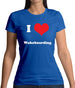 I Love Wakeboarding Womens T-Shirt