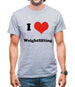 I Love Weightlifting Mens T-Shirt