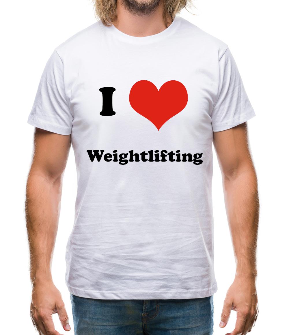 I Love Weightlifting Mens T-Shirt