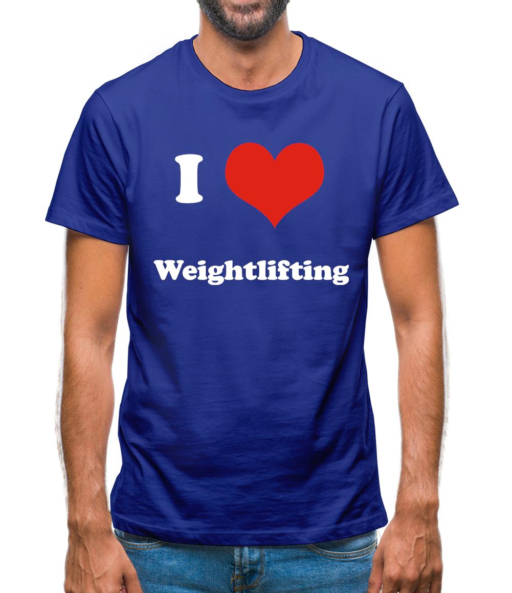 I Love Weightlifting Mens T-Shirt