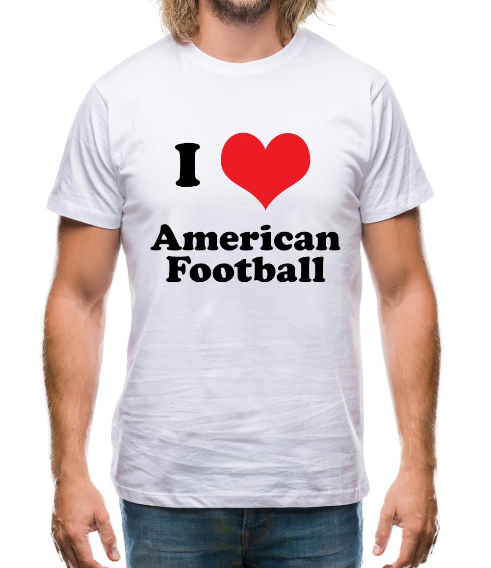 I Love American Football Mens T-Shirt