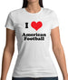 I Love American Football Womens T-Shirt