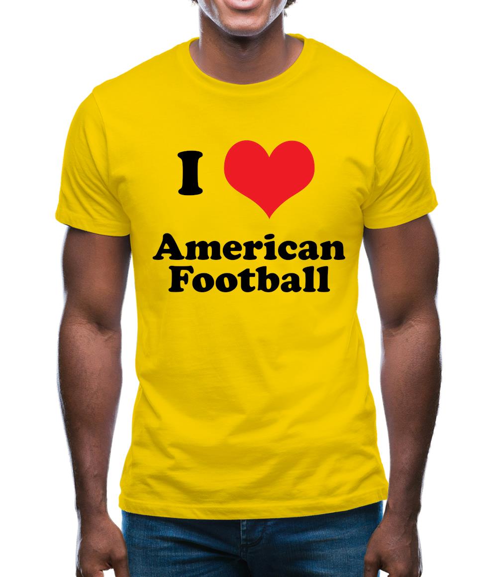 I Love American Football Mens T-Shirt