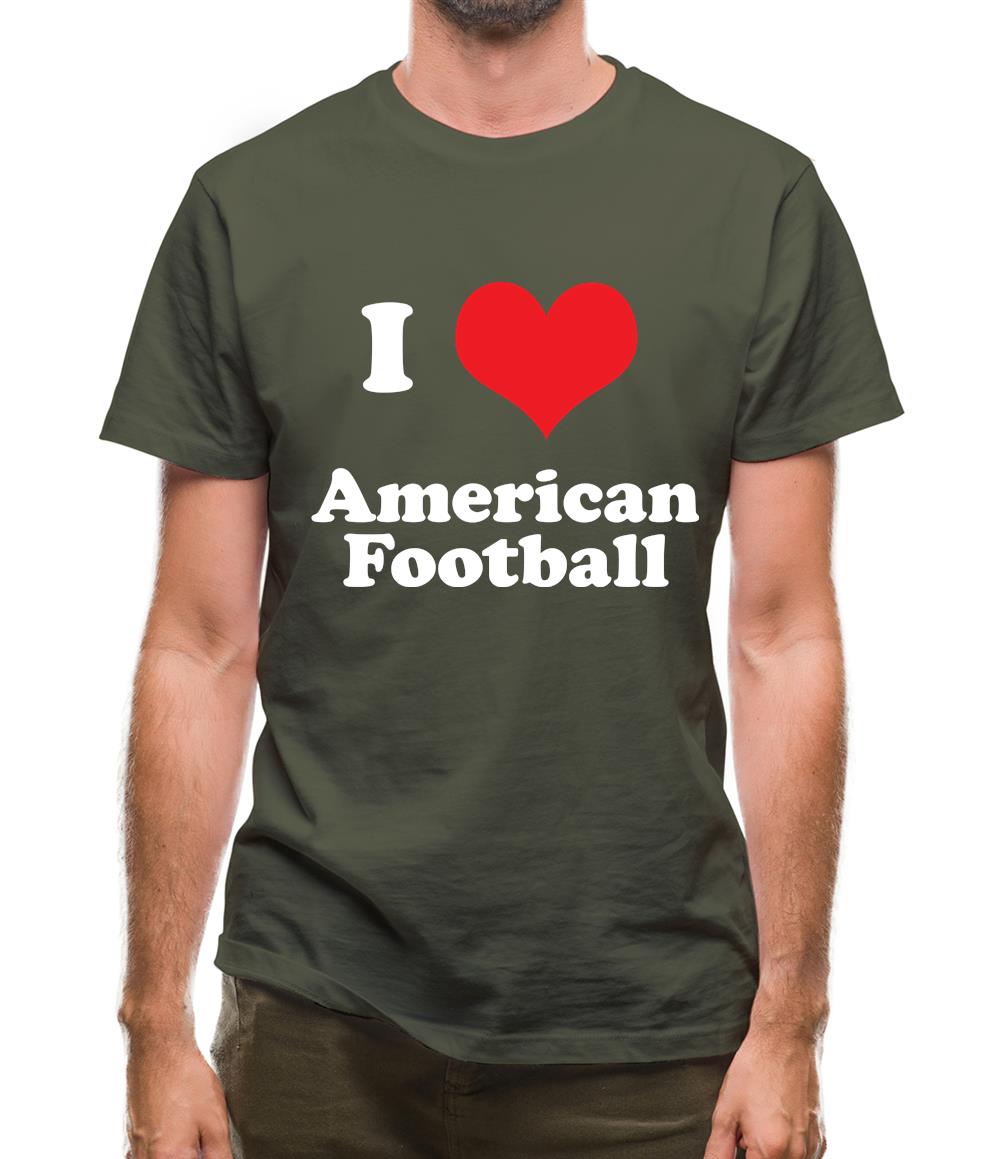 I Love American Football Mens T-Shirt