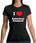 I Love American Football Womens T-Shirt