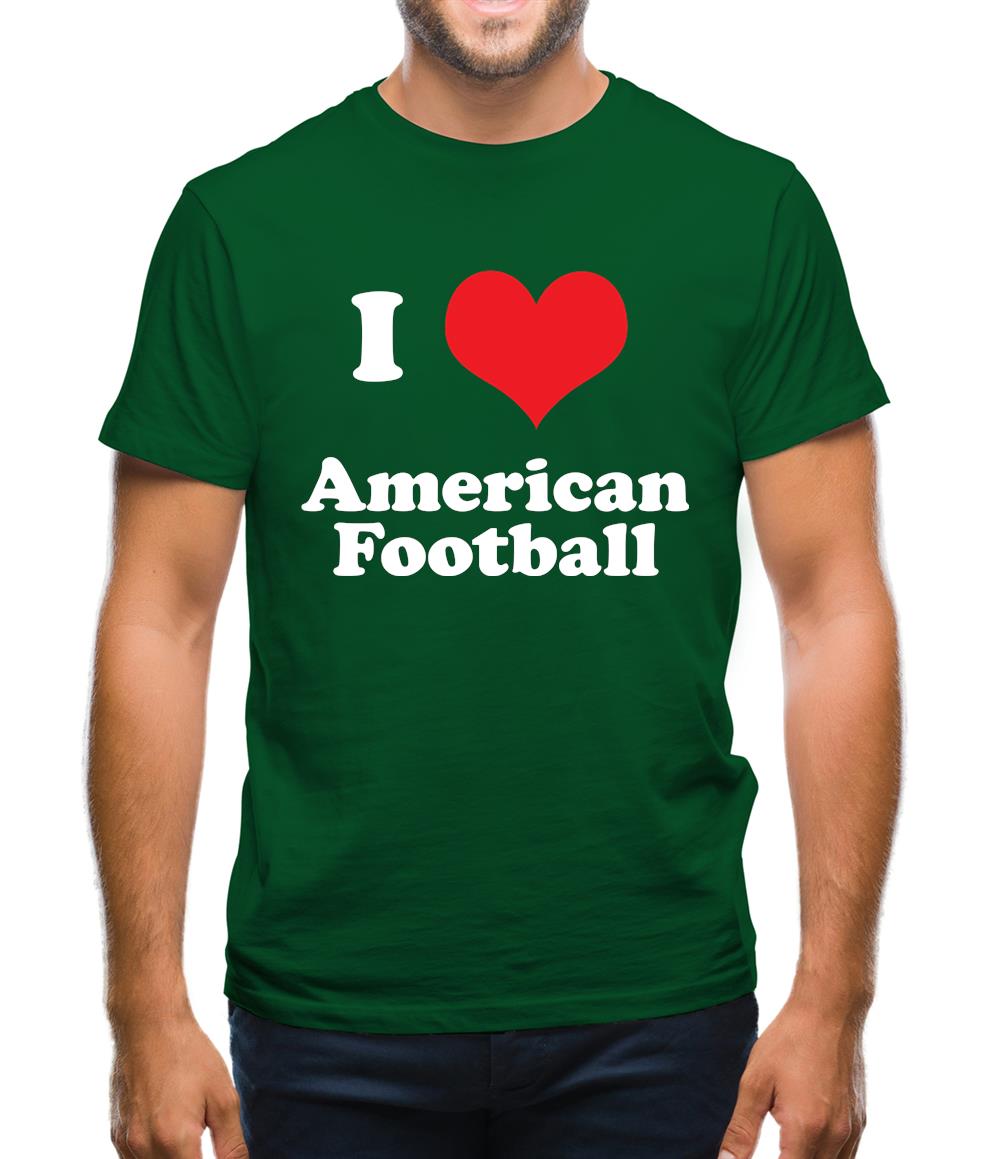 I Love American Football Mens T-Shirt