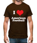 I Love American Football Mens T-Shirt
