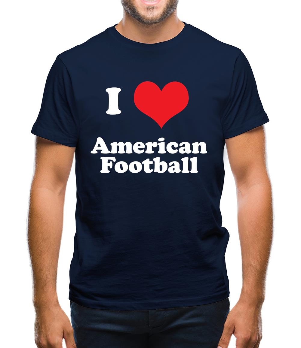 I Love American Football Mens T-Shirt