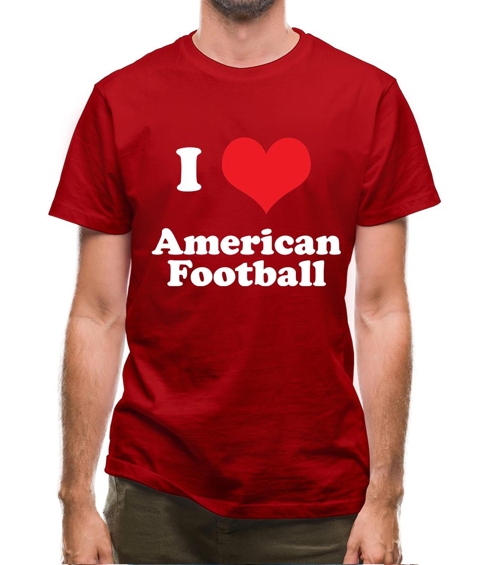 I Love American Football Mens T-Shirt