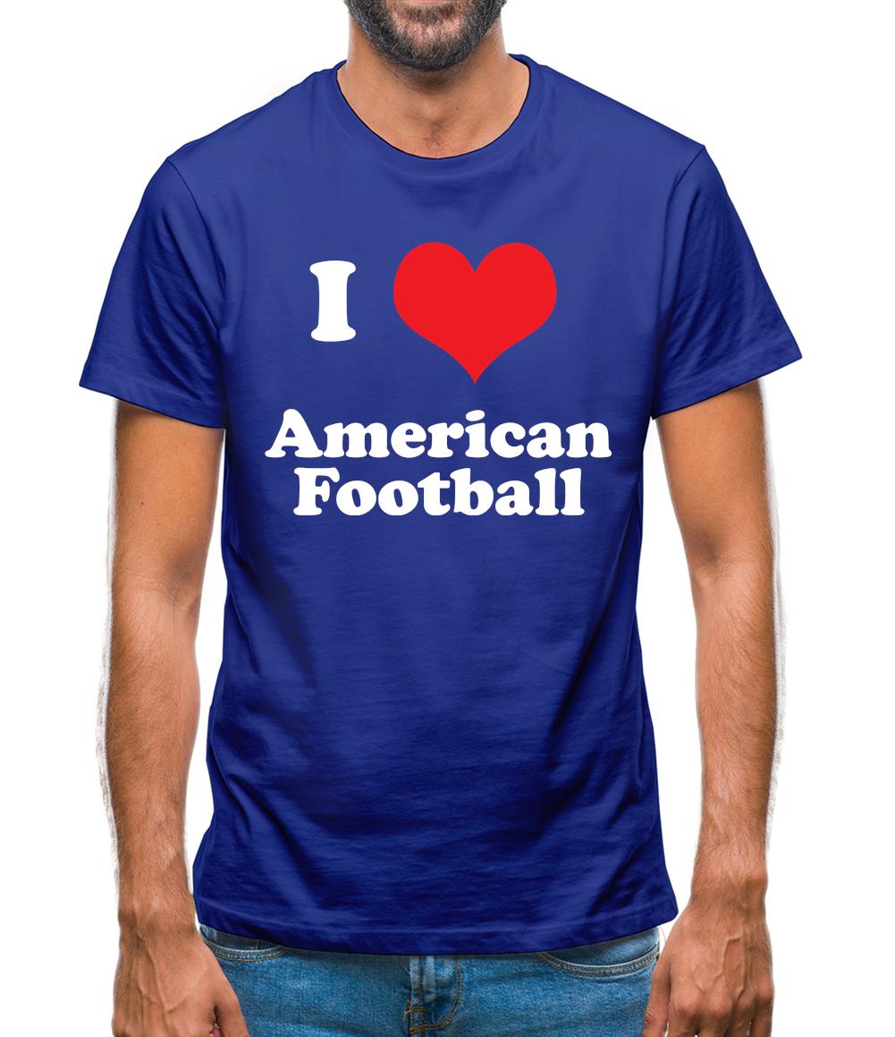 I Love American Football Mens T-Shirt