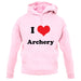 I Love Archery unisex hoodie