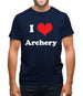 I Love Archery Mens T-Shirt