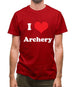 I Love Archery Mens T-Shirt