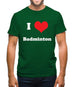 I Love Badminton Mens T-Shirt