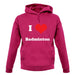 I Love Badminton unisex hoodie