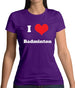 I Love Badminton Womens T-Shirt