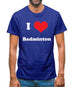 I Love Badminton Mens T-Shirt