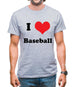 I Love Baseball Mens T-Shirt