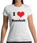 I Love Baseball Womens T-Shirt