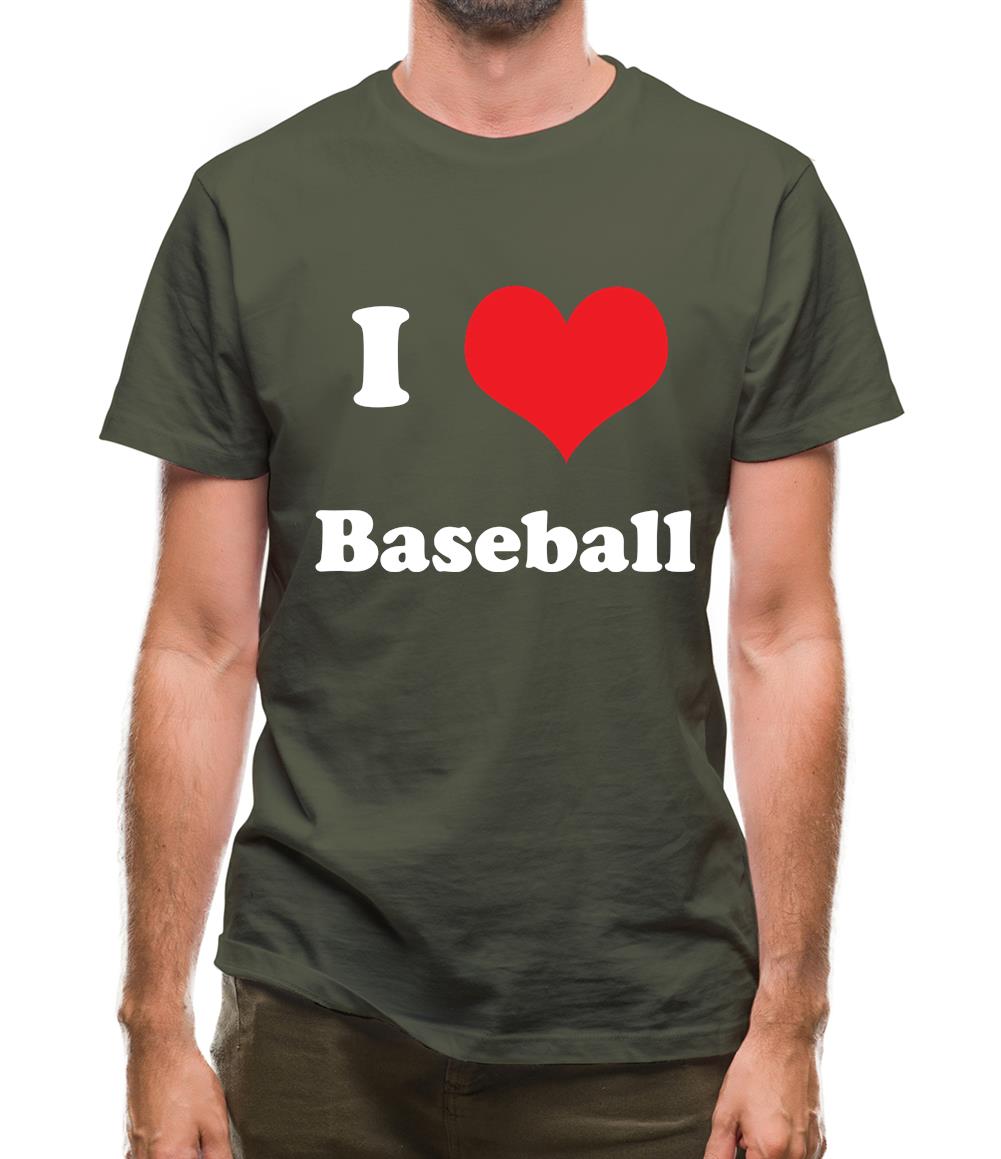 I Love Baseball Mens T-Shirt