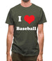 I Love Baseball Mens T-Shirt