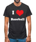 I Love Baseball Mens T-Shirt