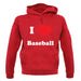 I Love Baseball unisex hoodie