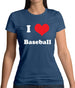 I Love Baseball Womens T-Shirt